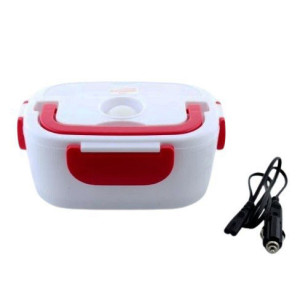 Автомобільний ланч-бокс з підігрівом Electronic Lunchbox від прикурювача термос для їжі 1 л Червоний фото