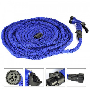 Шланг садовий поливальний саморозтягуючий Magic Hose 22,5 м стрейч м'який Ікс Хоз для поливу фото