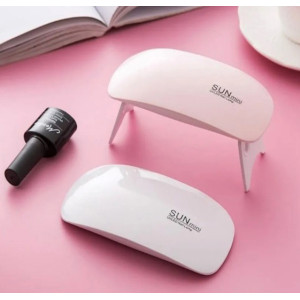 Лампа для манікюру та педикюру SUN Mini WHITE 6W UV/LED лампа для сушіння гель лаку нігтів фото