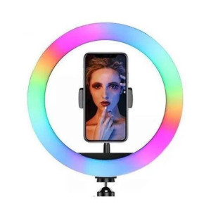 Кільцева лед-лампа для студійного освітлення Ring RGB MJ 36 36см з пультом для фото і відео фото