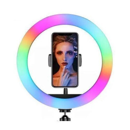 Кільцева лед-лампа для студійного освітлення Ring RGB MJ 36 36см з пультом для фото і відео