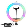 Кільцева лед-лампа для студійного освітлення Ring RGB MJ 26 26см з пультом для фото і відео