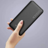 Портативний зарядний пристрій для телефона Power Bank Awei P5K 10000 mAh Павербанк USB чорний