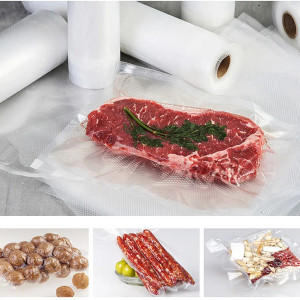Пакети для вакууматора рифлені в рулоні 28x500 см гофровані для вакуумного пакувальника фото