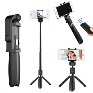 Монопод-штатив Apexel Selfie Stick L01 black для телефона, фотоапарата, екшн камери фото