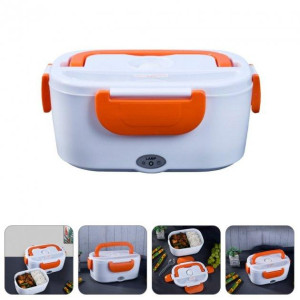 Електричний ланч-бокс контейнер Electronic Lunchbox YS 001 40 W з підігрівом термос для їжі помаранчевий фото