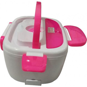 Електричний ланч-бокс контейнер Electronic Lunchbox YS 001 40 W з підігрівом рожевий термос для їжі фото