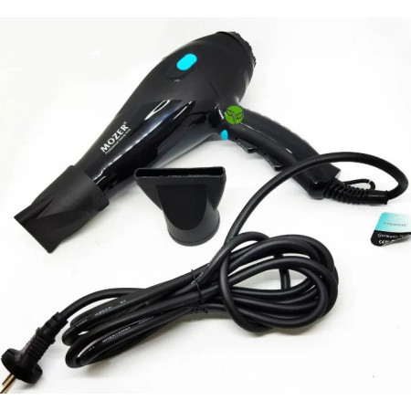 Фен для сушіння укладання волосся Mozer Edition MZ-3100 6000 Вт два концентратори Чорний