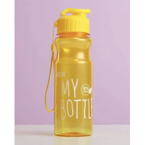 Пляшка для води та напоїв My Bottle 600 мл дорожня пластикова Жовта фото