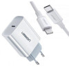 Мережевий зарядний пристрій Ugreen CD137 PD 20W Fast Charger + USB-C to Lightning Cable 1m Suit
