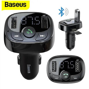 FM трансмітер Bluetooth модулятор Baseus S-09 2USB CCALL-TM01 адаптер зарядний пристрій Чорний фото