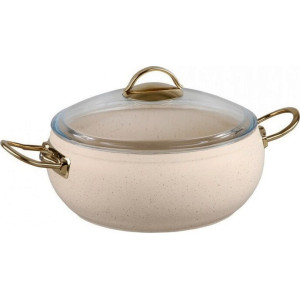 Каструля O.M.S. Collection 3141 з гранітним покриттям з кришкою 22 см 3 л Слонова кістка (Туреччина) фото