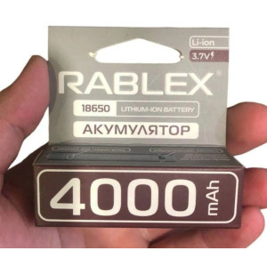 Літій-іонний акумулятор Rablex 4000 mAh 18650 (Li-ion) 3,7 V Original фото