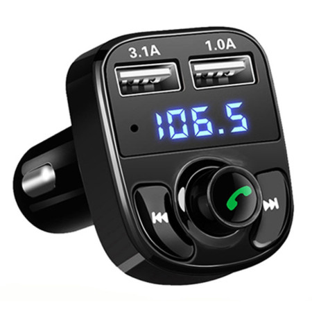 Автомобільний модулятор трансмітер X8 Bluetooth A2DP/V4.2+EDR MP3 плеєр USB заряджання