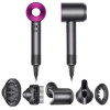 Фен з іонізацією Super Hair Dryer 5в1 міні електрофен безшумний з 5 насадками для укладання волосся 1600 Вт