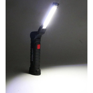 Світильник з червоним та білим світлом WORKLIGHT W-52 з магнітом та гачком ліхтар акумуляторний 18650 фото