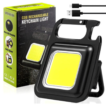 Міні ліхтарик брелок COB Rechargeable Keychain light з відкривалкою та магнітом світильник акумуляторний