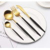 Набір столових приладів 4 предмети A-Plus Cutlery set GOLD Золотий на 1 персону ложка, вилка, ніж