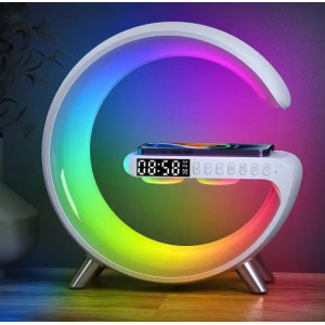 Світильник з бездротовою зарядкою 15W для телефону G11 колонка Bluetooth радіо RGB-підсвічування фото