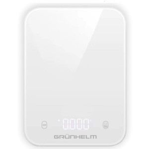 Ваги кухонні Grunhelm KES-035LW дисплей LED 5 кг Білі фото