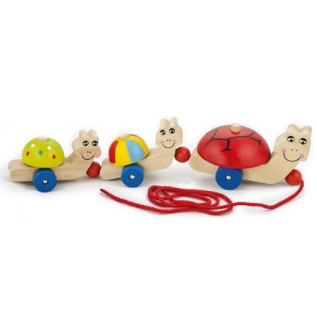Дерев'яна каталка Черепашки Viga Toys 59949 Розвиваюча дерев'яна іграшка для прогулянок
