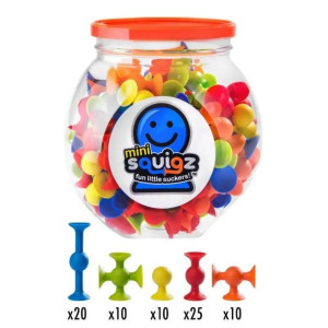 Конструктор на мініприсосках 75 деталей Fat Brain Toys MiniSquigz F107ML фото