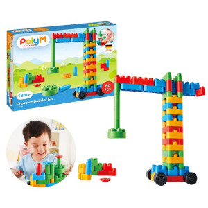 Конструктор Будівельник 80 деталей PolyM 760008 фото