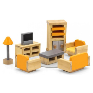 Дерев'яні меблі для ляльок Вітальня Viga Toys PolarB 44037 фото