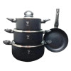 Набір каструль із сковородою Top Kitchen TK00094 7 предметів із гранітним покриттям з індукційним дном Чорний