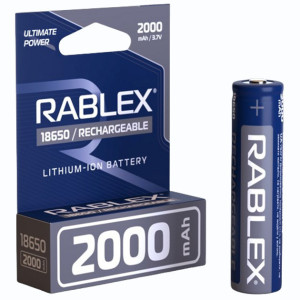 Літій-іонний акумулятор 18650 Rablex 2000 mAh 3.7 V (Li-ion) Original Синій фото