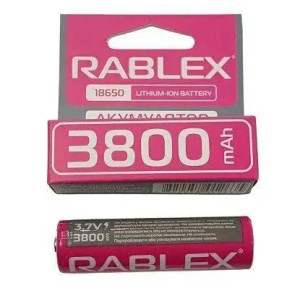 Літій-іонний акумулятор 18650 Rablex 3800 mAh 3.7 V (Li-ion) Original Розовий фото