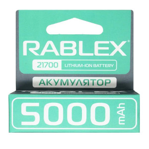 Літій-іонний акумулятор 21700 Rablex 5000 mAh 3.7 V (Li-ion) Original Зелений фото