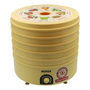 Сушарка для овочів та фруктів Rotex RD660-Y 20л Електросушарка для продуктів 520Вт Жовта фото
