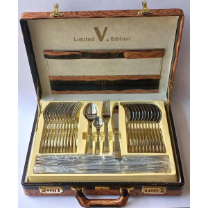 Набір столових приладів 72 предметів Limited Edition LV-1004 набір кухонного приладдя в кейсі фото