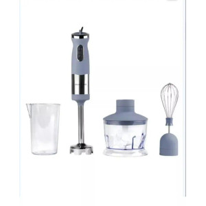 Набір блендерний 4 в 1 RAF R.361 набір міксер капучинатор подрібнювач вінчик Сірий 1000 Вт фото