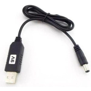 Кабель Power Boost USB-DC 5.5*2.1 1м Чорний фото