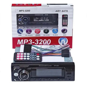 Автомагнітола Bluetooth+2xUSB+microSD+AUX 4x50W автомобільна магнітола UKC MP3-3200 Чорний фото