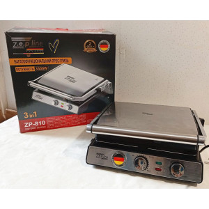 Багатофункціональний гриль Zepline ZP-810 3в1 вафельниця + гриль + пласка поверхня 3500 Вт фото