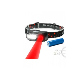Ліхтар акумуляторний налобний BL-1804 LED ліхтарик червоне світло фото