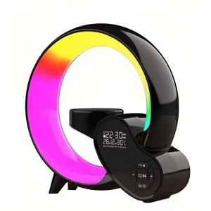 Нічник 7в1 RGB G-Smart HM-2309 акумуляторний смарт-нічник годинник будильник  колонка фото