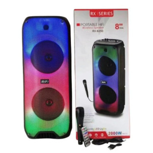 Портативна колонка Bluetooth HiFi RX-8250 акумуляторна акустика для караоке Bluetooth 5.0 60 Вт фото