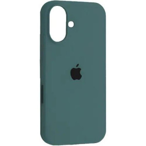 Силіконовий чохол iPhone 16 матове покриття накладний чохол мікрофібра Темно-Бірюзовий фото