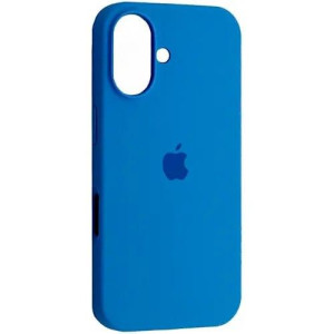 Силіконовий чохол iPhone 16 матове покриття накладний чохол мікрофібра Синій фото