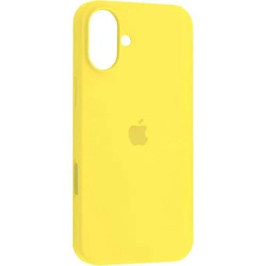 Силіконовий чохол iPhone 16 матове покриття накладний чохол мікрофібра Жовтий фото
