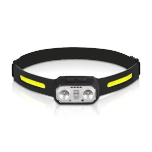 Налобный фонарь Coba CB-802 с датчиком движения белый и красный свет XPE + COB Type-C IPX4 фото