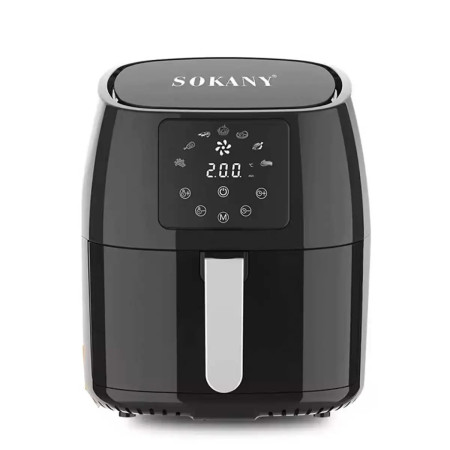 Аерофритниця безмасляна Sokany SK-8018 5л електричний аерогриль з сенсорним керуванням, таймер 1400Вт