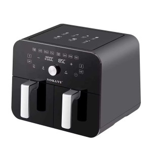 Аерофрітюрниця безмасляна Sokany SK10008 10л електричний аерогриль з механічно-сенсорним керуванням 2400Вт фото