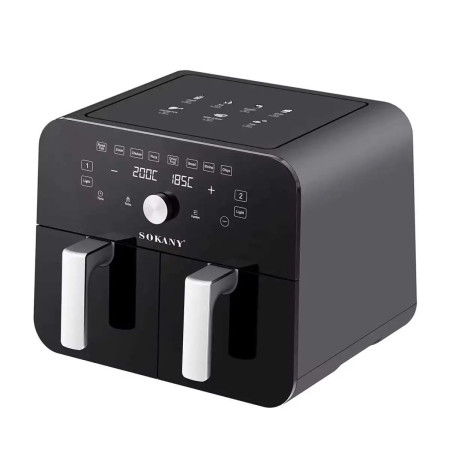 Аерофрітюрниця безмасляна Sokany SK10008 10л електричний аерогриль з механічно-сенсорним керуванням 2400Вт