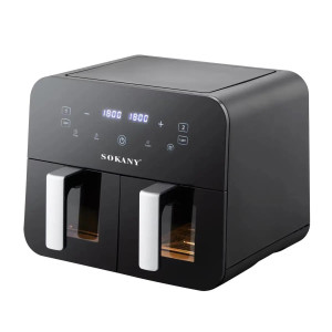 Аерофрітюрниця безмасляна Sokany SK-10005 10л електричний аерогриль з сенсорним керуванням, таймер 2400Вт фото