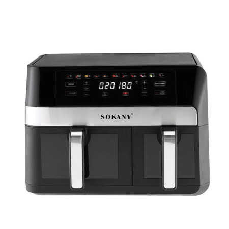 Аерофрітюрниця безмасляна Sokany SK-10034 11л електричний аерогриль з сенсорним керуванням, таймер 2800Вт
